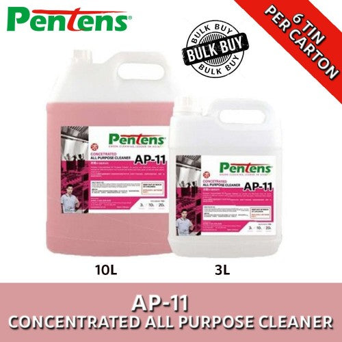 Pentens AP-11 Concentrated All Purpose Cleaner 3L (6 TIN/CARTON)